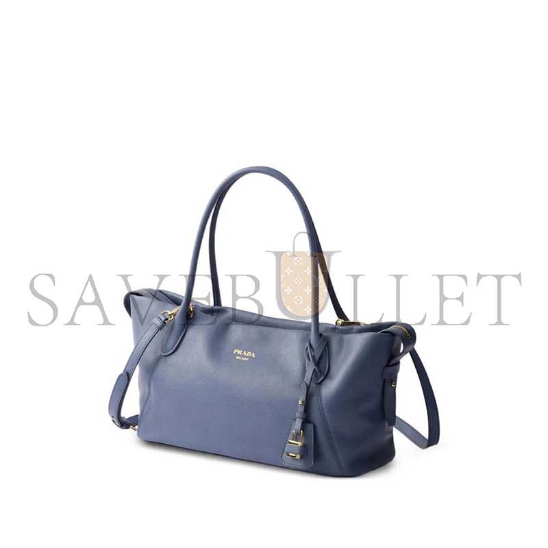 PRADA OUVERT LARGE LEATHER TOTE BAG 1BG661 (32*18.5*13cm)